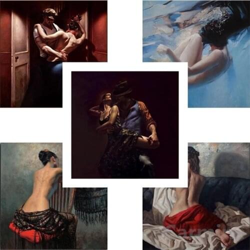 Wall Sticker Diamond Painting 5D Men And Women Naked DIY Cross Stitch Embroidery Picture Full Round&Square Drill Home Decoration