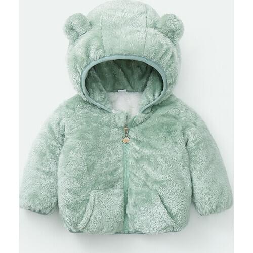 2021 new spring autumn winter Girls Kids Hooded Plus cashmere coat clothes comfortable cute baby Clothes Children Clothing