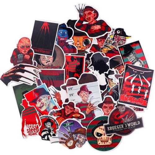 PC3334 32pcs/set Helloween DIY Decorative Stickers Horror Killer Scrapbooking Stickers Decal For Guitar Laptop Luggage Car