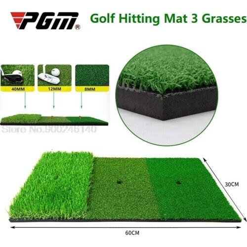 Pgm Golf Training Aids Practice Mat Artificial Lawn Grass Rubber Pad Backyard Outdoor Golf Hitting Mat Training Pad 3 In 1