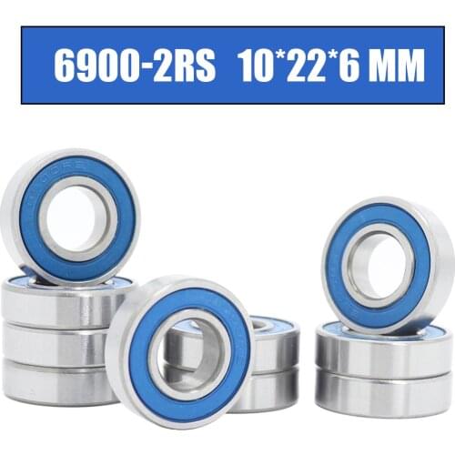 6900RS Bearing 10PCS 10x22x6 mm ABEC-3 Hobby Electric RC Car Truck 6900 RS 2RS Ball Bearings 6900-2RS Blue Sealed
