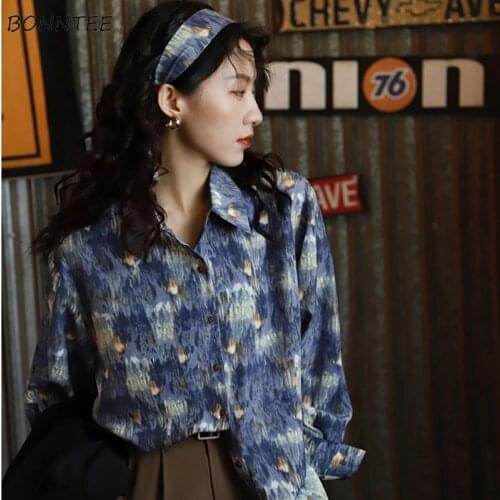 Shirts Women Design Aesthetic Trendy Popular BF Temperament Daily Spring All-match Clothing Feminino Tops Long Sleeve Streetwear