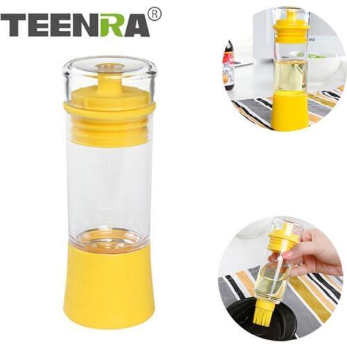 TEENRA Silicone Honey Oil Brush Bottle Barbecue Cooking Basting Brush Honey Chicken Wings Brush Baking Bread For Breakfast