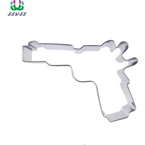 Silenced Pistol Shape Fondant Cake Decorating Tools,Toys Weapon Baking Biscuits And Cookies Molds,Direct Selling