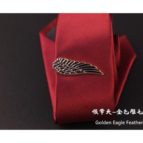 Tie Clip Eagle Feather Dolpnin Leaf Shape Tie Clip Pins Copper Made Mens Jewelry Accessory 3 Style 3 Colors Wholesale 30pcs/lot