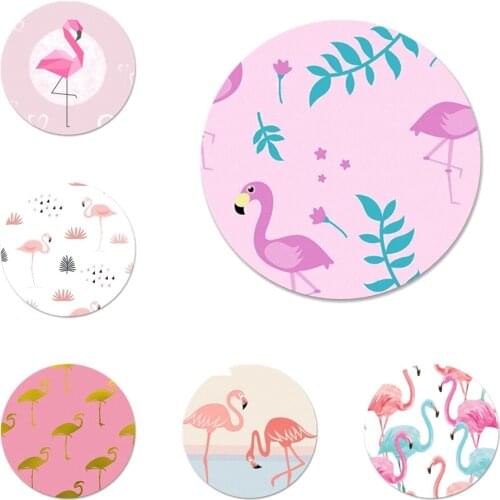 58mm Cartoon Flamingo Badge Brooch Pin Accessories For Clothes Backpack Decoration gift