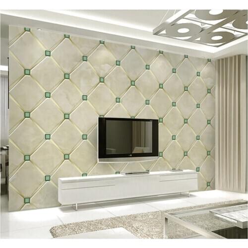 Xuesu 3D geometric soft wrap for marbling TV background custom wallpaper large mural 8D waterproof material