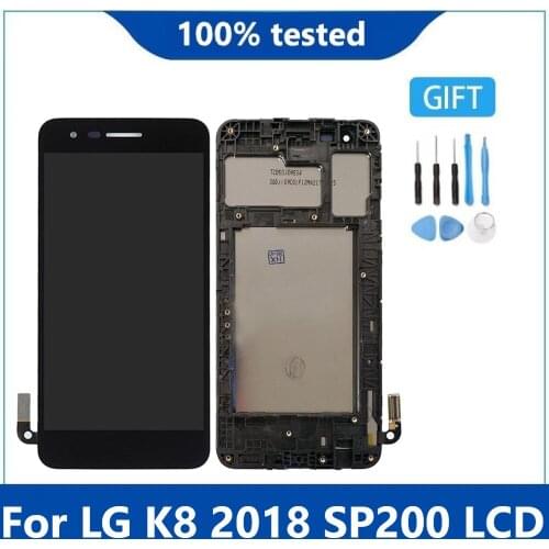 5.0" For LG K8 2018 LCD Aristo 2 Plus SP200 Display MX210 LM-X210 X210AM X210MA SP200 X210 Touch Screen Digitizer Assembly Frame