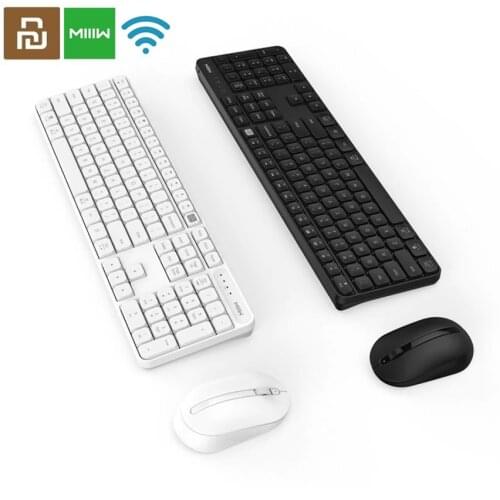 Original Miiiw Wireless Keyboard 104 Key 2.4GHz Wireless Dual Model Portable Keyboard Mouse Set Windows 10 PC Mac For Xiaomi