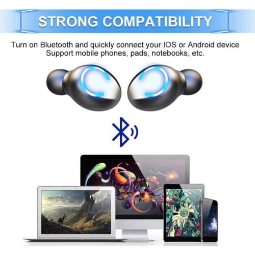 Alatour F9-8 Wireless Headphones 1500mAh power bank Bluetooth 5.0 Earphones Sport LED digital display Headset Charging box