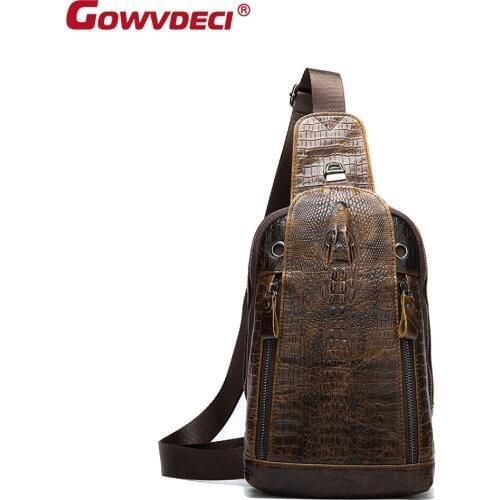 Мужские коричневые сумки GOWVDECI China At AliExpress