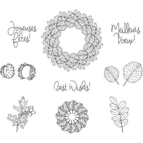 Leaf ring stamp Clear Stamp for Scrapbooking Transparent Silicone Rubber DIY Photo Album Decor Z86