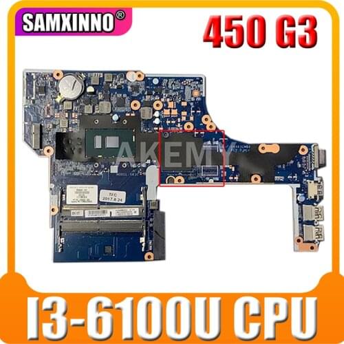 For HP Probook 450 G3 470 G3 Laptop Motherboard 855672-601 855672-001 855672-501 DAX63CMB6C0 DAX63CMB6D1 W/ I3-6100U DDR4