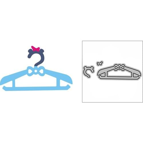 New Bow Coat Hanger Craft Embossing Mold 2021 Metal Cutting Dies for DIY Decorative Scrapbooking Album Card Making No Stamps