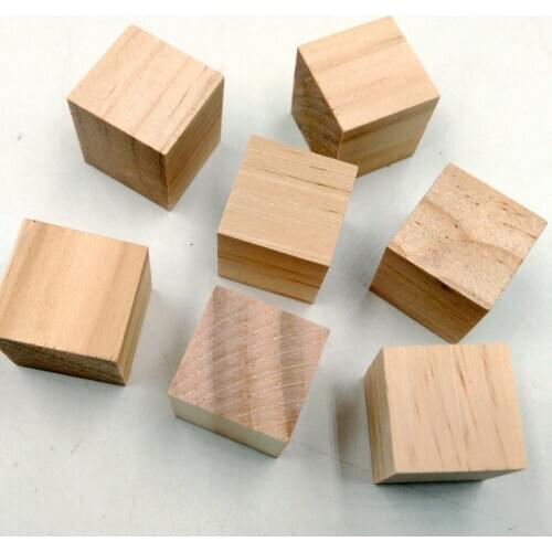 20pcs 20mm HOME ADORNEMNTS KIDS GIFTS Wooden Blocks Cubes Embellishments for Kids Creation Crafts DIY