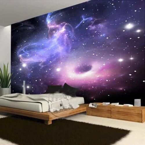 Custom Modern Minimalist Starry Space Beautiful Wallpapers for Living Room TV Background Wallvpaper Home Decor Papel De Parede