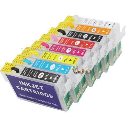 R2000 hot sell NEW empty Refillable ink cartridges for Epson R2000 with ARC chips 1590-1599 free shipping