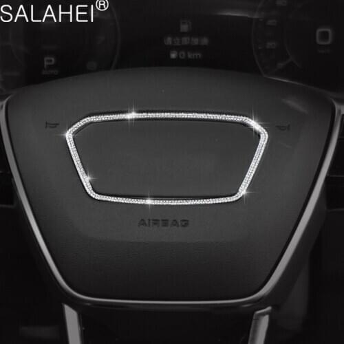 Car Steering Wheel Decorative With Diamond Stickers For Audi A6lL A7 High Quality Hot Sales Auto Interior Styling Accessories
