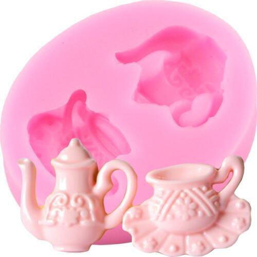 3D Teapot Silicone Mold Resin Clay Fondant Molds Cake Decorating Tools Kitchen Baking Chocolate Candy Moulds