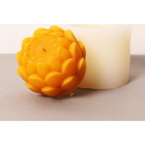 Stereo Lotus Flower Shape Silicone Mold DIY Candle Plaster Mould Handmade Soap Home Room Decoration Candle Resin Crafts