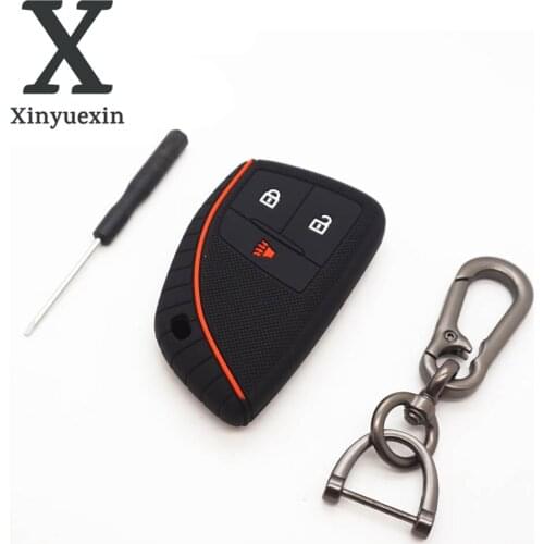Xinyuexin 2021 Silicone Key Cover for GMC Yukon Denali for Chevy Suburban for Buick Envision Avenir Car Accessories Protector