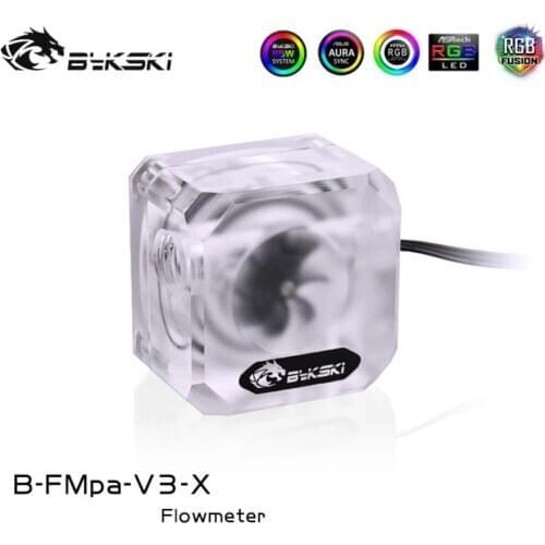 Bykski B-FMpa-V3-X Matte Acrylic Water Flows G1/4 RBW(5v) RGB(12v) Lighting System Water Cooling Flows