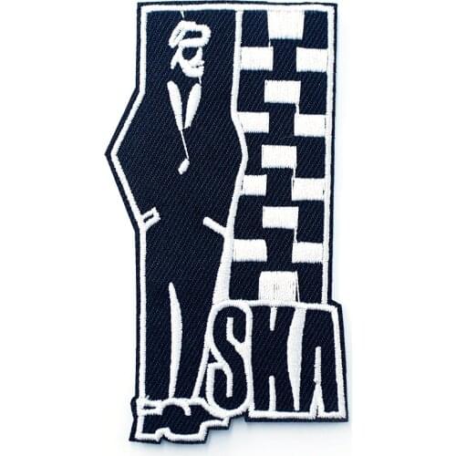 SKA Size:5.0x9.5cm DIY Cloth Badges Patch Jeans Bag Hat Clothes Apparel Sewing Decoration Applique Bagde Patches Accessories