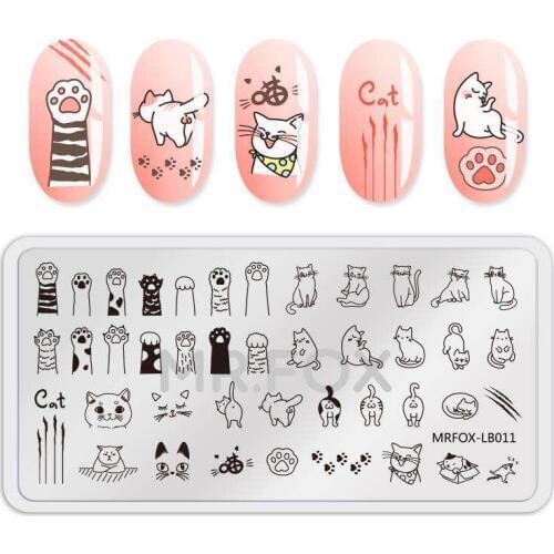 Nail Stamping Plates animals Nail Template nature Nail Art Stamp Image Template