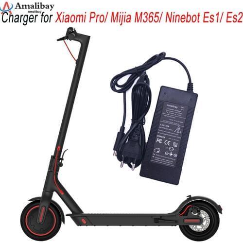 Amalibay Scooter Charger for Xiaomi Pro Mijia M365 Ninebot Es1 Es2 Adapter 42v 2A Electric Scooter Parts EU US Plug