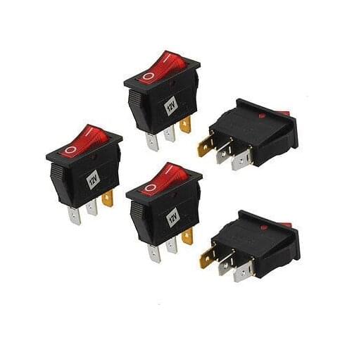 Free shipping!Free shipping !250V 10A 125V 15A Single Pole Single Throw Boat Rocker Switch 5 Pcs
