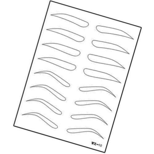 5pcs Tattoo Practice Skin Sheet Silicone Eyebrow Practice Skin for Permanent Makeup Silicone White Eyebrow Shape Tattoo Supply