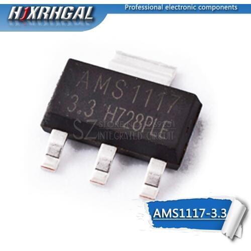 50pcs AMS1117-3.3 SOT-223 AMS1117 AMS1117-3.3V SOT223 SOT-223 VOLTAGE REGULATOR SMD