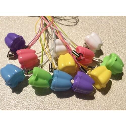 50pcs/set Dental Multicolor Milk Tooth Box baby teeth box holder Childrens case dentist clinic Gift flower type