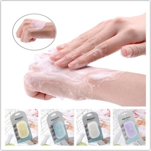 50pcs/box Soap Paper For Outdoor Travel Portable Goods Disposable Mini Hand Washing Soap Clean Scented Slice