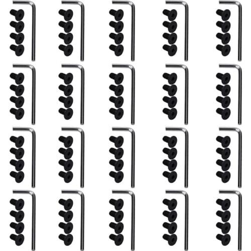 80Pcs Handlebar Front Fork Tube Screws with 20 x Hexagon Electric Scooter Replacement Parts for Xiaomi M365 Ninebot Es2