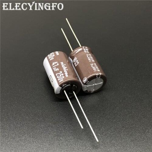 5pcs/50pcs 47uF 250V NICHICON CS Series 12.5x20mm High Ripple Current High Reliability 250V47uF Aluminum Electrolytic capacitor