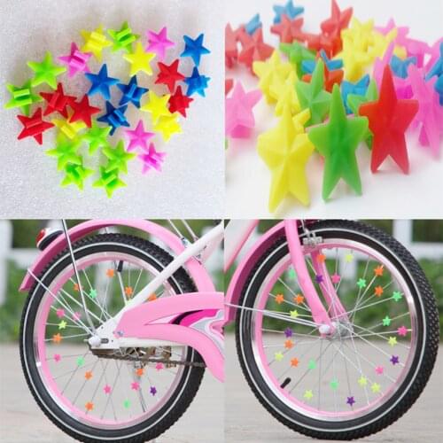 New Bicycle Wheel Spoke Beads Colorful Decoration Clips Child Baby Kid Gifts Cycling Bike Bicycle Accessories 72/36/18/9 PCS/Set