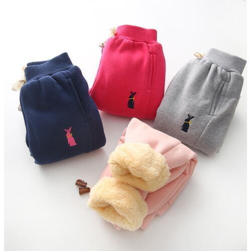 BibiCola High quality Winter Fur Boys Girls Leggings Children Pants Kids Thick Warm Elastic Waist Sport Suit Baby Boys Girl Pant