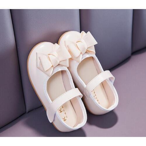 Summer Girls Sandals Cloth Flats Girls Shoes Metal Baby Toddlers Non-slip Princess Shoes Butterfly knot Kids Shoes leather shoes