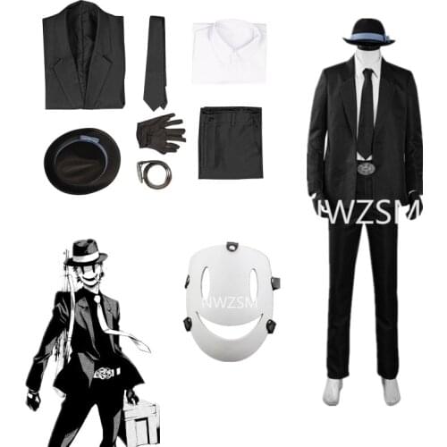 Anime High Rise Invasion Sniper Cosplay Mask and suit Cosplay Costume Uniform Outfit Halloween Carnival Suit