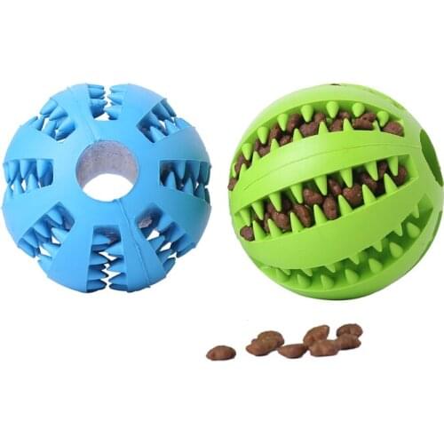 MHORLX Pet Dog Toys Toy Funny Interactive Elasticity Ball Dog Chew Toy For Dog Tooth Clean Ball Of Food Extra-tough Rubber Ball