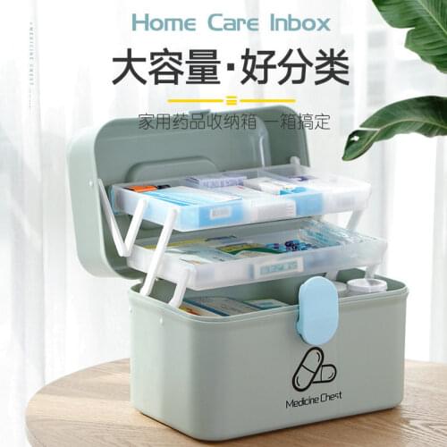 Multifunctonal Storage Box First Aid Kit Organizer With Handle Portable Kits PP Plastic Drug For Household Emergency Kit Box