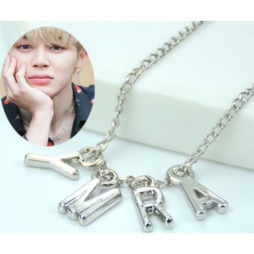 Shuangshuo Fashion KPOP Bangtan Boys Jin SUGA j-hope Jimin Necklace Pendants Korean ARMY Choker Necklace Women Men Army Jewelry