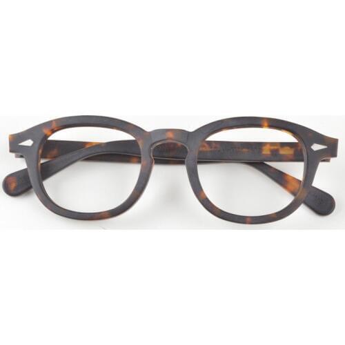 New Johnny Depp Glasses Men Women Acetate Glasses Frame Computer Goggles Round Transparent Eyeglasses Brand Design Vintage Style