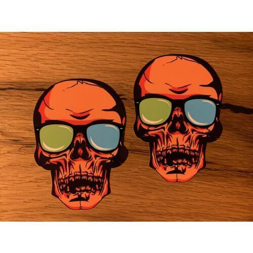 Skull sticker Biker Custom Chopper Scambler Low Airride Dub Deep V8 V6 #498