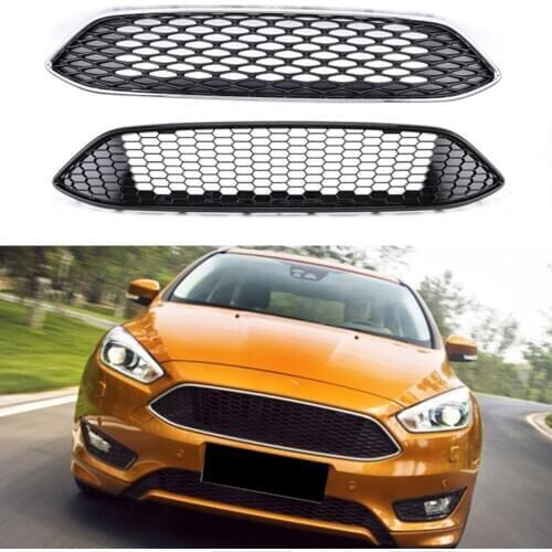 Front Bumper Grill Upper Grille Fit For Focus 2015 2016 2017 Hatchback Sedan