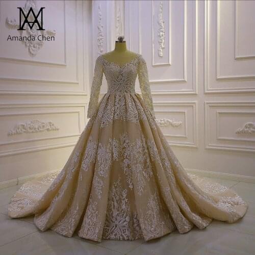 Beach Casual A-Line Lace Appliqued Low Back Wedding Dress