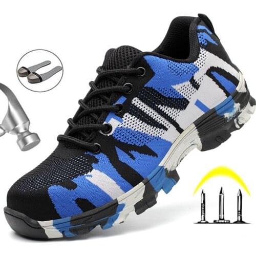 Work Sneakers Men Women Indestructible Shoes Steel Toe Work Safety Boot Breathable Anti-puncture Non-slip Working Shoes For Men