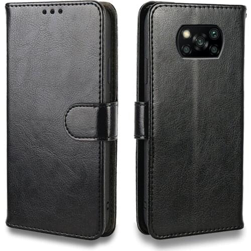 Luxury Case For Xiaomi Poco X3 NFC F2 F3 M2 M3 C3 Pro Case Flip leather Wallet Card Slot silicone Cover Phone