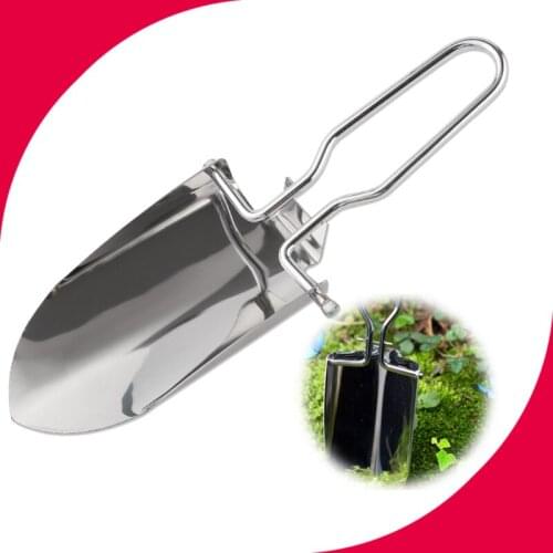 Can Be Used For Outdoor Camping Creative Stainless Steel Folding Shovel Survival Spade Garden Tool Hiking Stainless Shovel